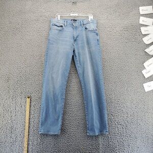 GAP Jeans Mens 34x32 Blue Straight Fit Denim Jeans Cotton Blend Classic Look